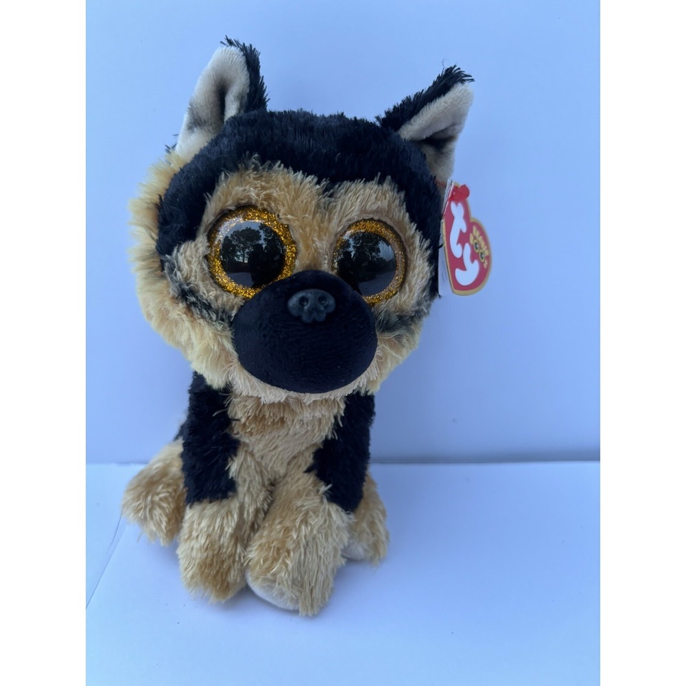 TY Beanie Boo SPIRIT the German Shepher dog Toy Glitter Eyes 6" MWMTs Boo